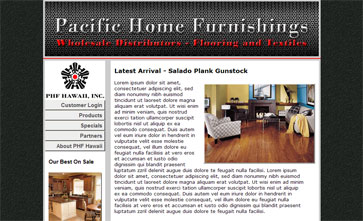 Pacific Home Furnishings website